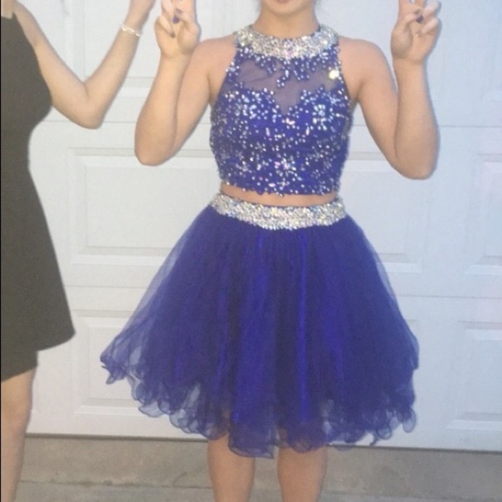 Blue Homecoming Dress